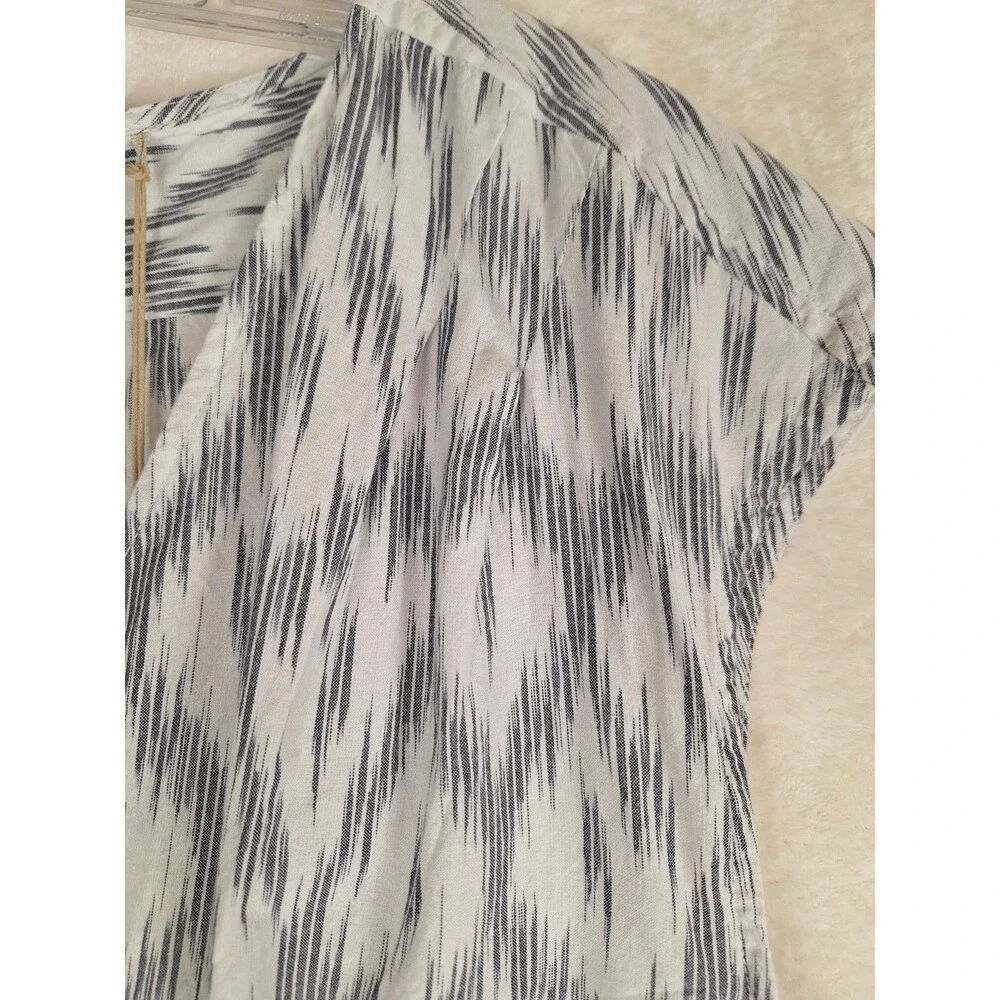 Toad & Co Shakti Womens XL Romper Organic Cotton Belt Pleated Shorts Ikat Nwt